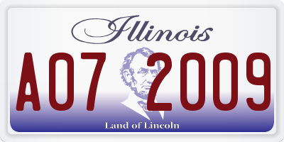 IL license plate A072009