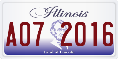 IL license plate A072016