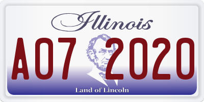 IL license plate A072020