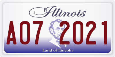 IL license plate A072021