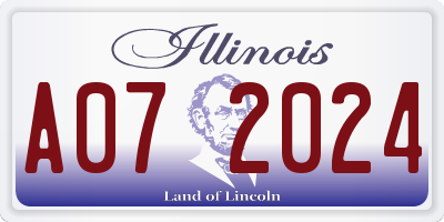 IL license plate A072024