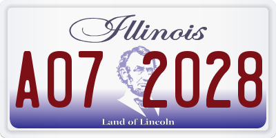 IL license plate A072028