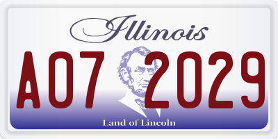 IL license plate A072029