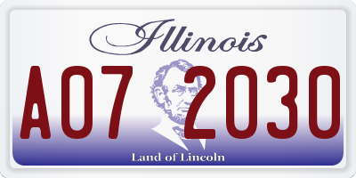 IL license plate A072030