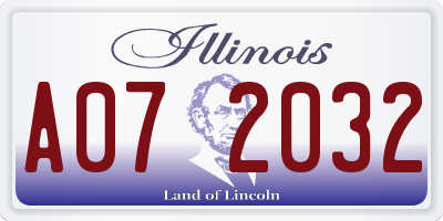 IL license plate A072032
