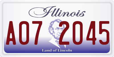 IL license plate A072045
