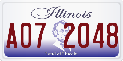 IL license plate A072048