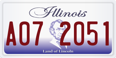 IL license plate A072051