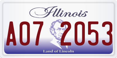 IL license plate A072053