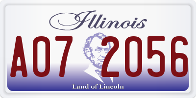 IL license plate A072056