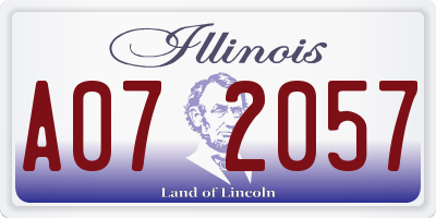 IL license plate A072057