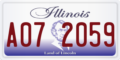 IL license plate A072059