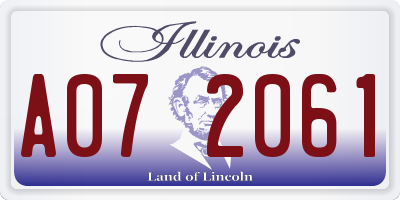 IL license plate A072061