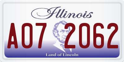 IL license plate A072062