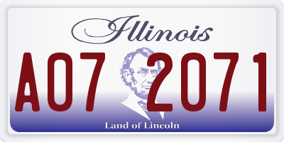 IL license plate A072071