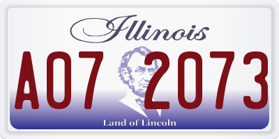 IL license plate A072073