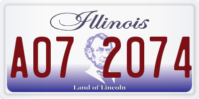 IL license plate A072074