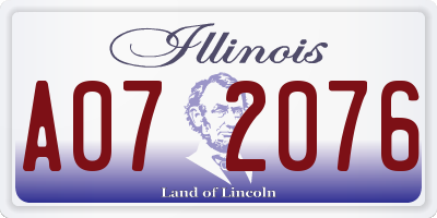 IL license plate A072076