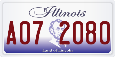 IL license plate A072080