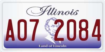 IL license plate A072084