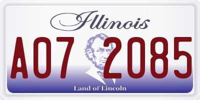 IL license plate A072085