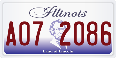 IL license plate A072086