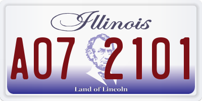 IL license plate A072101