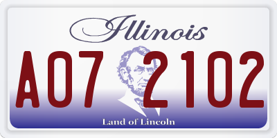 IL license plate A072102