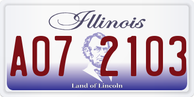 IL license plate A072103