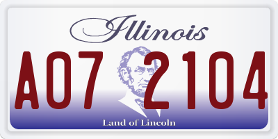 IL license plate A072104