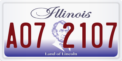 IL license plate A072107