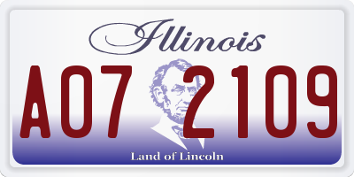 IL license plate A072109