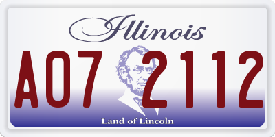 IL license plate A072112