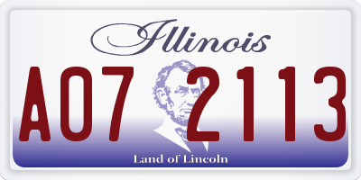 IL license plate A072113