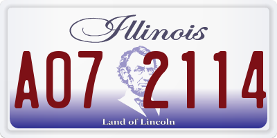 IL license plate A072114