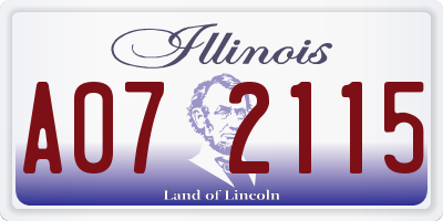 IL license plate A072115