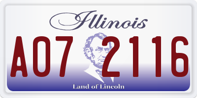 IL license plate A072116