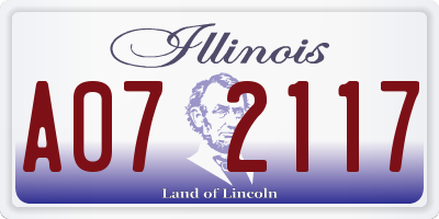 IL license plate A072117