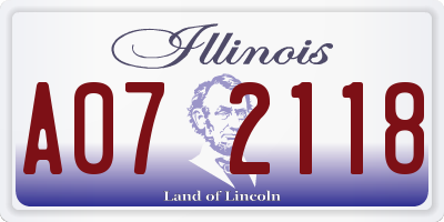 IL license plate A072118