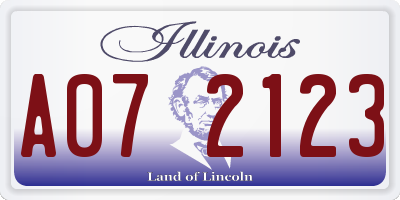 IL license plate A072123