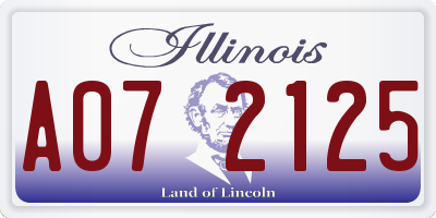 IL license plate A072125