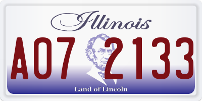 IL license plate A072133