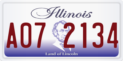 IL license plate A072134