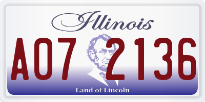 IL license plate A072136