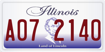 IL license plate A072140