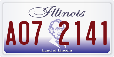 IL license plate A072141