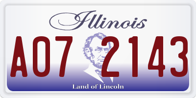 IL license plate A072143