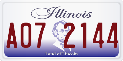 IL license plate A072144