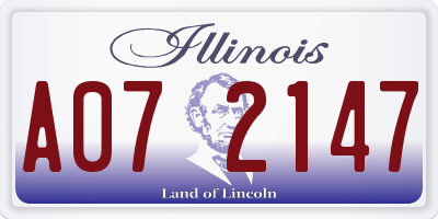 IL license plate A072147