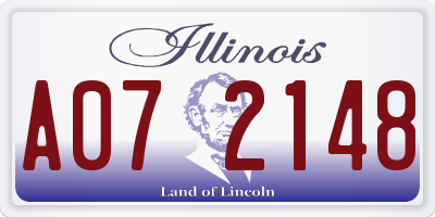 IL license plate A072148